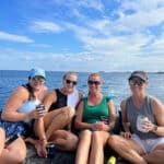 girlfriends on boat