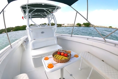 38 speedboat with fruit bowl 