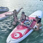 girls on paddleboard bar