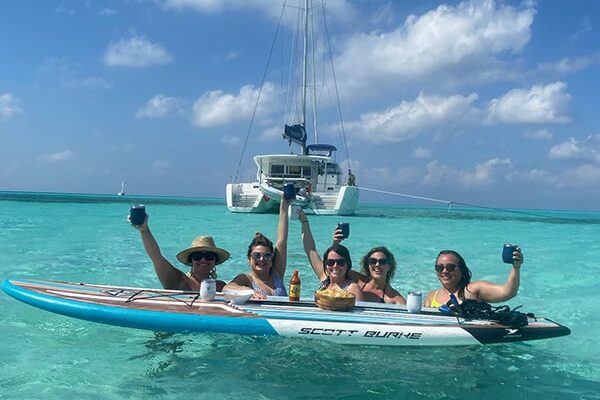 Floating bar at La Bocana