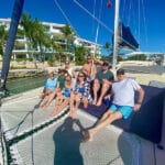 family on catamaran