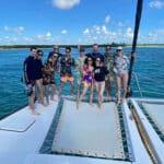 friends on catamaran