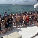 huge party on catamaran