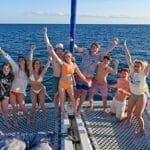 Happiness on a catamaran