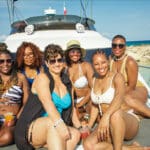 women on yacht