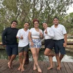 woman with boat crew tulum