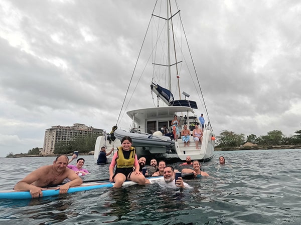 family fun on catamaran